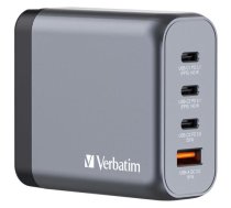 Verbatim GNC-140 GaN Charger 140W with 2 x USB-C PD 140W / 1 x USB-C PD 20W / 1 x USB-A QC 3.0 (EU/UK/US) 0023942322030 32203 (0023942322030) ( JOINEDIT60706411 ) iekārtas lādētājs