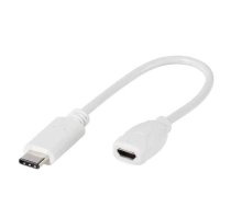 Vivanco 0.1m USB cable USB 2.0 USB C Micro-USB B White 4008928452853 45285 (4008928452853) ( JOINEDIT49741293 ) USB kabelis