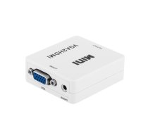 RoGer VGA uz HDMI video signāla pārveidotājs (+Audio) / balts RO-VGA2HDMI-AUDIO-WH (4752168125724) ( JOINEDIT59706043 )