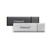 Intenso AluLine USB Drive 32GB Doppelpack 2x32GB - 32 GB USB-Stick USB Typ-A 2.0 Anthrazit - Silber (3521480) 4034303026937 ( 3521480 ) USB Flash atmiņa
