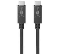 Goobay USB-C™PD Lade- und Synchronisationskabel 100W  0.5 m  Schwarz - für Geräte mit USB-C™ (Gen.3.2) Anschluss  Schwarz (49252) 4040849492 ( 49252 49252 49252 ) USB kabelis