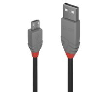 Lindy Anthra Line USB Kabel 3 m USB 2.0 USB A Micro-USB B Schwarz - Grau (36734) 4002888367349 ( 36734 36734 36734 ) USB kabelis