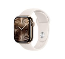 Apple Watch Series 10 Titan Gold (GPS + Cellular) 42mm (Sportarmband polarstern) M/L ( MX073QF/A )