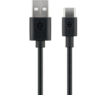 Goobay USB-C charging and sync cable (USB-A  USB-C) 38675 0.1 m  Black ( 4040849386756 4040849386756 38675 4040849386756 ) USB kabelis