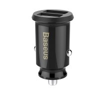 Ładowarka samochodowa Baseus Grain 2x USB 5V 3.1A - czarna ( 6953156276512 6953156276512 )