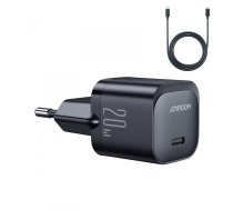 Mini ladowarka USB C 20W PD z kablem USB C - Lightning Joyroom JR-TCF02  czarna ( 6956116742447 6956116742447 )
