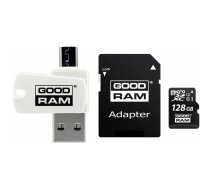 Atminas karte Goodram microSD 128Gb (class 10) + SD adapter + OTG karsu lasitajs (USB+microUSB) 5908267930298 (5908267930298) ( JOINEDIT57788188 )