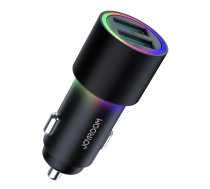 Ladowarka Joyroom Joyroom samochodowa ladowarka 2 x USB z podswietleniem 24W czarny (JR-CL10) ( 6941237177537 88187-uniw JR-CL10 ) iekārtas lādētājs