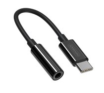 Joyroom adapter przejsciowka sluchawek 3 5 mm mini jack (zenski) - USB Typ C (meski) czarny (SH-C1) ( 6941237103369 6941237103369 )