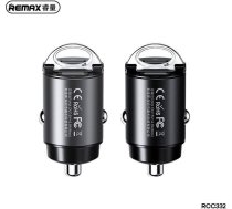 Car charger 2x USB-C Remax RCC332  30W (black) ( RCC332 RCC332 RCC332 ) iekārtas lādētājs