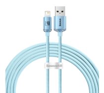 Baseus cable Crystal Shine USB - Lightning 2 0 m 2 4A sky blue ( CAJY001203 CAJY001203 CAJY001203 ) Powerbank  mobilā uzlādes iekārta