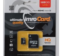 Imro memory card 128GB microSDXC cl. 10 UHS-3 + adapter ( MicroSD10/128G UHS 3 ADP MicroSD10/128G UHS 3 ADP MicroSD10/128G UHS 3 ADP ) atmiņas karte