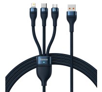3in1 USB cable Baseus USB 3in1 Baseus Flash Series USB-C + Micro + Lightning 66W 1.2m (blue) ( CASS040003 108361-uniw 6932172618117 BSU3888 SUP0003353 ) USB kabelis