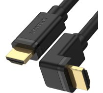 UNITEK Y-C1002 HDMI 2.0  90 degrees  4K60HZ 2M cable  Black ( Y C1001 Y C1001 ) kabelis video  audio