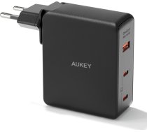 Wall charger AUKEY PA-B7O Omnia II GaN 2xUSB-C 1xUSB-A PD 3.1 PPS 140W EU/US/UK ( PA B7O PA B7O ) iekārtas lādētājs