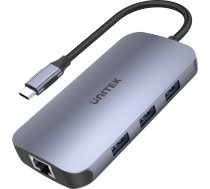 UNITEK D1071A interface hub USB 2.0 Type-C 480 Mbit/s Silver ( D1071A D1071A ) USB centrmezgli