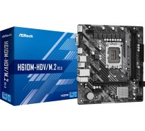 MB ASRock Intel 1700 H610M-HDV/M.2 2.0 ( 90 MXBJH0 A0UAYZ 90 MXBJH0 A0UAYZ ) pamatplate  mātesplate