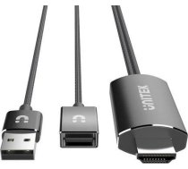 Kabel USB Unitek USB-A - USB-A + HDMI 1 m Czarny (M1104) M1104 ( JOINEDIT40367011 ) USB kabelis