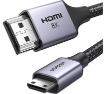 Ugreen HDMI Mini - HDMI Cable 1m Black (15514) ( 6941876215140 15514 6941876215140 ) kabelis video  audio