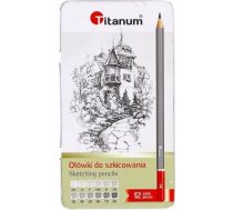 Titanum Komplet olowkow do szkicowania TITANUM 8B-2H w metalowym pudelku Titanum AK437TIT (5907437687574) ( JOINEDIT47506111 )