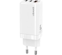 USAMS CC110TC02 tīkla lādētājs USB / 2 x USB-C / 65W / 5A / Quick Charge 3.0 balts ( CC110TC02 CC110TC02 CC110TC02 ) iekārtas lādētājs