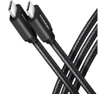AXAGON BUCM3-CM30AB USB-C zu USB-C Kabel 3.2 Gen 1 3 m PD 60W 3A geflochten - schwarz ( BUCM3 CM30AB ZUUS-611 ) Datora korpuss
