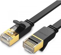 Ugreen Plaski kabel sieciowy UGREEN NW106 Ethernet RJ45  Cat.7  STP  0 5m (czarny) UGR431BLK (6957303837380) ( JOINEDIT23101408 ) tīkla kabelis