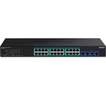 TRENDnet 28-Port Gigabit Web Smart PoE+ Switch w.10G SFP+ ( TPE 30284 TPE 30284 TPE 30284 ) komutators