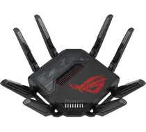 ASUS ROG Rapture GT-BE98 wireless router 10 Gigabit Ethernet Quad-band (2.4 GHz / 5 GHz-1 / 5 GHz-2 / 6 GHz) Black ( GT BE98 4711387079461 90IG08F0-MO9A0V ) Rūteris