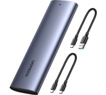 Ugreen external SSD drive M.2 housing case USB 3.2 Gen 2 (SuperSpeed USB 10 Gbps) + cable USB Type C 0 5m grey(CM400 10902) ( 6957303819027 10902 ugreen 68861 UGREEN/10902 ugreen_20211028154758 ) USB kabelis