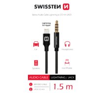 Swissten Textile Audio Adapteris Lightning / 3 5 mm / 1.5m ( 73501213 73501213 73501213 )