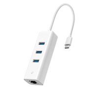 TP-LINK USB 3.0 Type-C to Gigabit Ethernet Network Adapter with 3-Port USB 3.0 Type-A Hub UE330C ( UE330C UE330C(UN) ) tīkla karte