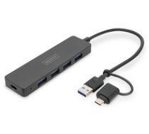 DIGITUS USB 3.0 Hub 4-Port Slimline ( DA 70235 DA 70235 DA 70235 ) USB centrmezgli