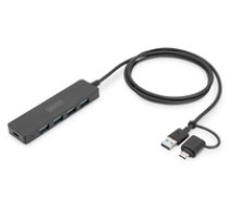 DIGITUS USB 3.0 Hub 4-Port Slimline ( DA 70236 DA 70236 DA 70236 ) USB centrmezgli