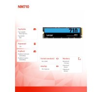 SSD drive NM710 1TB NVMe M.2 2280 5000/4500MB/s ( LNM710X001T RNNNG ) SSD disks