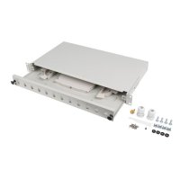 Fiber Optic Distribution Box 12XSC simplex/12XLC duplex rack 19 1U gray + accessories ( FOP1 12SS LDS FOP1 12SS LDS ) Serveru aksesuāri