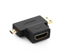 Ugreen 20144 HDMI Type A (ligzda) uz mini HDMI (spraudnis) / micro HDMI (spraudnis) adapteris ar 4K Atbalstu 6957303821440 20144 (6957303821440) ( JOINEDIT57067178 ) kabelis video  audio