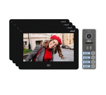 Zestaw wideodomofonowy 4-rodzinny  bezsluchawkowy kolor  LCD 7"  dotykowy  menu OSD  pamiec  gniazdo na karte SD  DVR  sterowanie brama  cza OR-VID-EX-1066/B ( JOINEDIT57945648 )