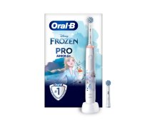 Oral-B PRO Junior Frozen Child Rotating toothbrush Daily care Polishing Sensitive Multicolour White 4 x 30 sec S ( 8006540774724 100051367 14876673 FROZEN ) mutes higiēnai