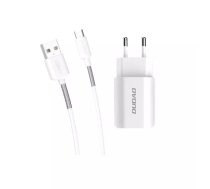 Dudao EU wall charger 2x USB 5V / 2.4A + USB Type C cable white (A2EU + Type-c white) ( DUA2EUWHC DUA2EUWHC DUA2EUWHC ) iekārtas lādētājs