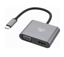 Aula UC-901 2in1 Video Adapteris - Pāreja no USB-C uz Hdmi 4K 30Hz / VGA monitora ligzda ( UC 901 UC 901 UC 901 ) kabelis video  audio
