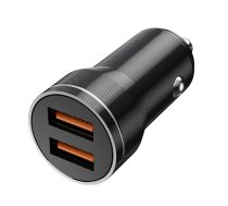 Jellico F2S 18W Kompakts Auto DC 12-24V Divu 18W USB 5V 3.1A Ligzdu Adaptīvs ātrs lādētājs Melns ( F2SBK 6974929201678 ) iekārtas lādētājs