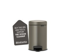 BRABANTIA atkritumu tvertne ar pedāli NewIcon 3 l Platinum 113246 ( 113246 11 32 46 ) atkritumu tvertne