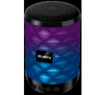 SVEN PS-55 black power output 5W (RMS) TWS Bluetooth FM USB microSD lithium battery SV-021146 ( 6438162021146 PS 55 SV-021146 ) pārnēsājamais skaļrunis