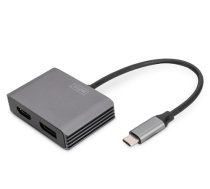 DIGITUS Adapter USB-C St. - HDMI Bu. / DP Bu. 4K/30Hz 20cm ( DA 70826 DA 70826 ) adapteris