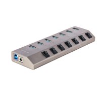 7-Port Self-Powered USB-C Hub with Individual On/Off Switches USB 3.0 5Gbps ... ( 5G7AIBS USB HUB EU )