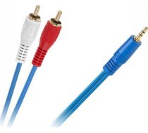 Kabel Jack 3.5mm - RCA (Cinch) x2 1.8m niebieski (KPO2749-1 8) KPO2749-1 8 (5901436713784) ( JOINEDIT40846422 ) kabelis video audio