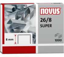 Novus Zszywki 26/8 super x 1000 (040-0199 NO) 040-0199 NO (4009729043950) ( JOINEDIT40810637 ) biroja tehnikas aksesuāri