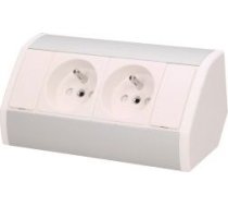 Orno Gniazdo meblowe 2x2P+Z bialo-srebrne OR-GM-9005/W-G (5902560329759) ( JOINEDIT40850342 )