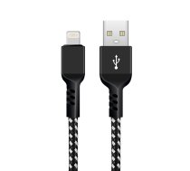 Kabel lightning  Maclean  wspierajacy Fast Charge 2.4A  przesyl danych  5V/2.4A  czarny  dl.1m  MCE472 CEN-70317 ( JOINEDIT57952829 )